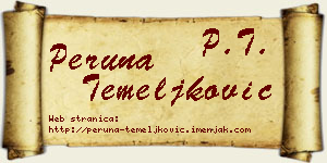 Peruna Temeljković vizit kartica